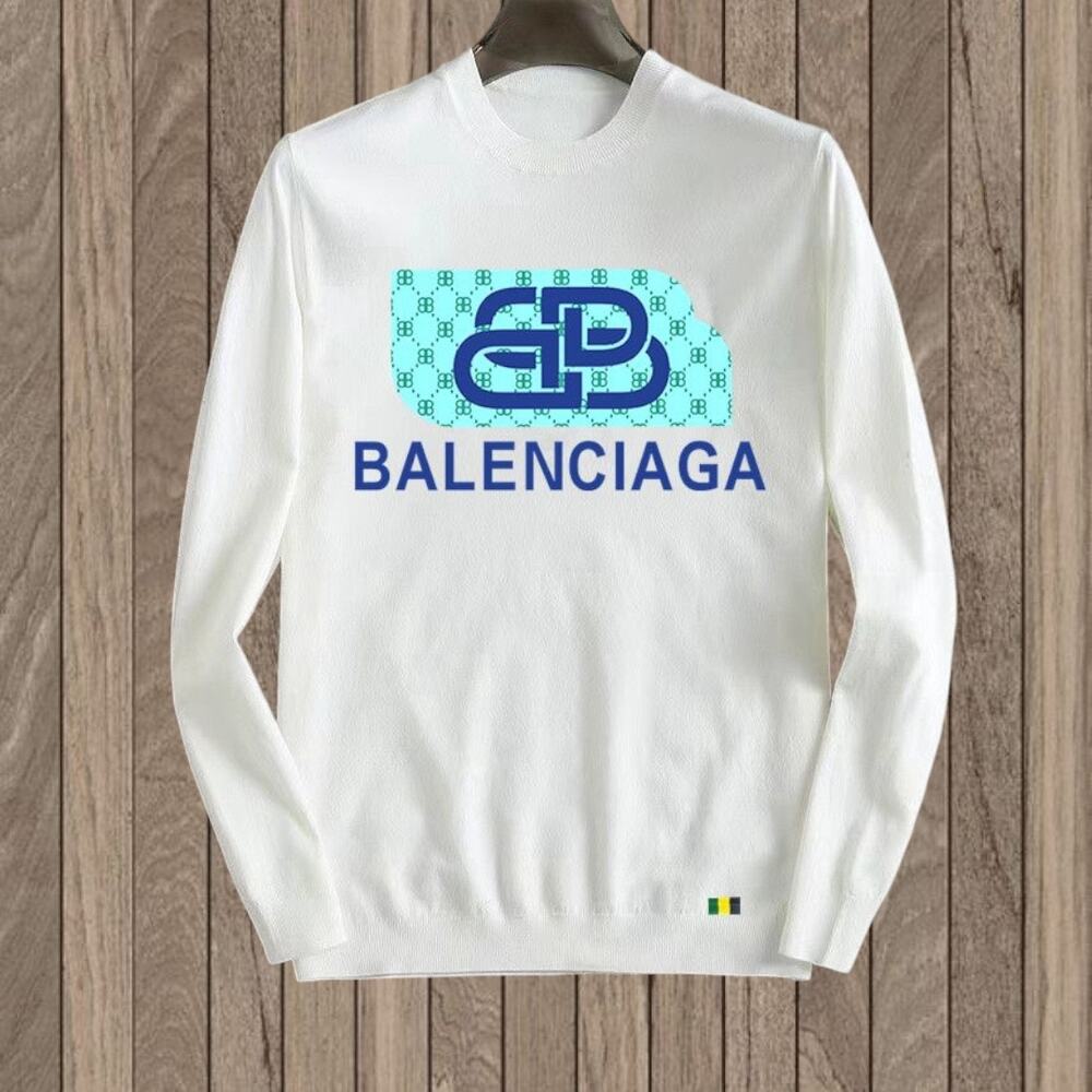 Balenciaga Crew Neck White Sweatshirt